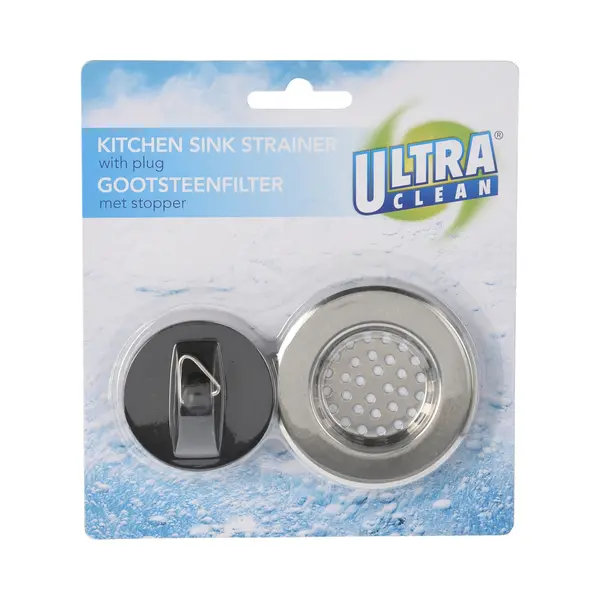 Gootsteenfilter Met Stopper Rvs 65 Mm - Zeefje/vergiet - Afvoer Filter - Wastafel Putje thumbnail