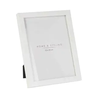 Home & Styling Fotolijstje - Wit - Kunststof - Voor Foto Van 15x20cm