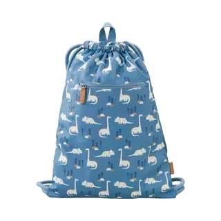 Fresk Zwemtas Jongens – 38 X 27 Cm – Gymtas – Waterafstotende Strandrugzak Voor Kinderen – Zwemzak Met Ophanglus – Blauw - Dino