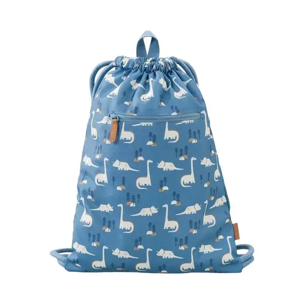 Fresk Zwemtas Jongens – 38 X 27 Cm – Gymtas – Waterafstotende Strandrugzak Voor Kinderen – Zwemzak Met Ophanglus – Blauw - Dino thumbnail