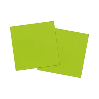 Folat Feest Servetten - 40x - Groen - 33 X 33 Cm - Papier - Lunch/diner Servetjes