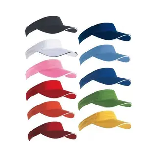 Myrtle Beach Set Van 2x Stuks Zonneklep Roze Uni Kleuren 47 Cm - Zonnehoedjes Voor Volwassenen Roze/wit