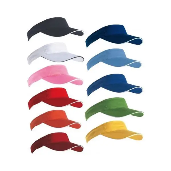 Myrtle Beach Set Van 2x Stuks Zonneklep Roze Uni Kleuren 47 Cm - Zonnehoedjes Voor Volwassenen Roze/wit thumbnail