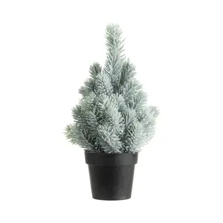 Cosy&Trendy Kunstboom/kunst Kerstboom Met Sneeuw 22 Cm - Kunst Kerstboompjes/kunstboompjes