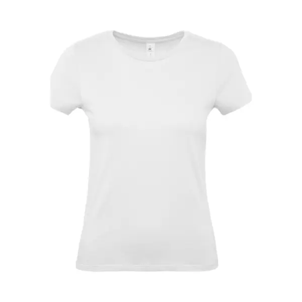 B&C Set Van 3x Stuks Wit Basic T-shirts Voor Dames Met Ronde Hals - Katoen - 145 Grams - Witte Shirts / Kleding, Maat, L (40) thumbnail