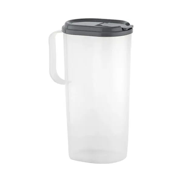 Benson Schenkkan - Transparant/antraciet - 1, 8 Liter - Kunststof - Afsluitbare Deksel - Waterkan thumbnail