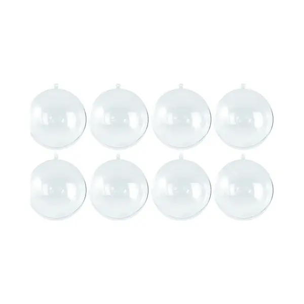 40x Ransparante Hobby/Diy Kerstballen 7 Cm - Knutselen - Kerstballen Maken Hobby Materiaal/basis Materialen thumbnail