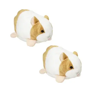 Nature Planet Hamster Knuffeltje - Set Van 2x Stuks - 10 Cm - Pluche - Knuffeldieren - Speelgoed