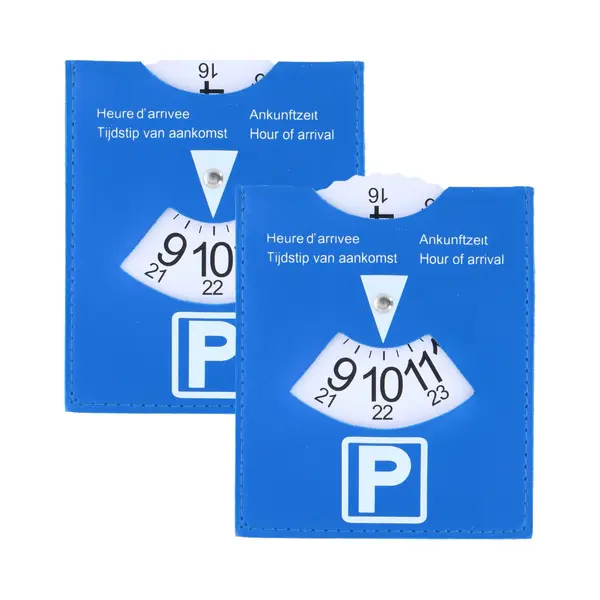 All Ride Parkeerschijf - 2x Stuks - Draaischijf Voor Parkeren - 12 X 15 Cm - Blauw thumbnail