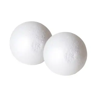Gerimport Pakket Van 2x Stuks Piepschuim Hobby/Diy Bal/bol 12, 5 Cm - Kerstballen Maken Knutselmateriaal