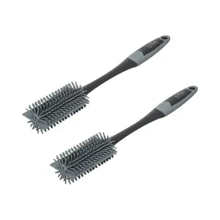5five 2x Stuks Afwasborstel Ronde Kop 35 Cm Van Rubber - Flessenborstel - Afwassen - Schoonmaken