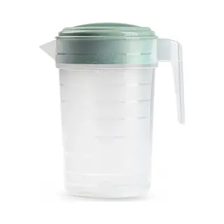Plasticforte Waterkan Met Deksel - 2 Liter - Mintgroen / Transparant - Kunststof - Schenkkan Karaf