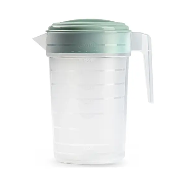 Plasticforte Waterkan Met Deksel - 2 Liter - Mintgroen / Transparant - Kunststof - Schenkkan Karaf thumbnail