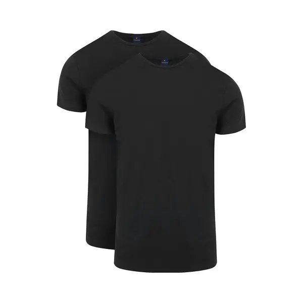 Suitable Ota T-Shirt Rundhalsausschnitt Schwarz 2-Pack - Größe M thumbnail