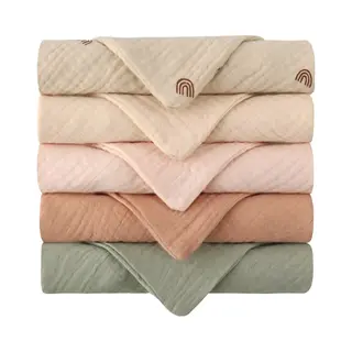 Lalieloe Spuugdoekjes Pastel - Monddoekjes - Hydrofiele Doekjes - 5 Stuks