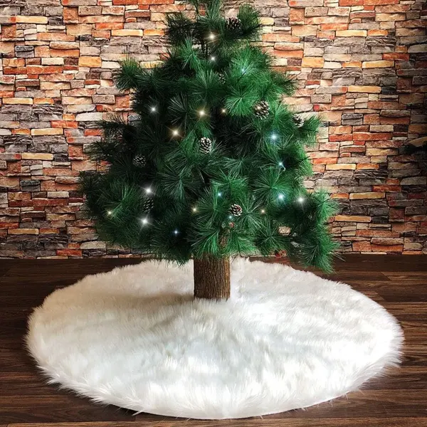Flooq Kerstboomrok Wit - Kerstkleed - Kerstboomkleed - Kerst Versiering - 122cm – 1 Stuk thumbnail