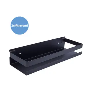 Sanics® Doucherek Zonder Boren – Zelfklevend Badrek - Hangend Douchebakje - Douchemand – Doucherekje Zwart - Doucherekjes 30CM