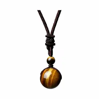Edelsteen Tijgeroog Pendant Ketting Touw | Sparkolia