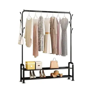 Vonia Kledingrek, Kledingrek, Kapstok Met Schoenenrek, Opslag, 102 X 34 X 152 Cm, Zwart