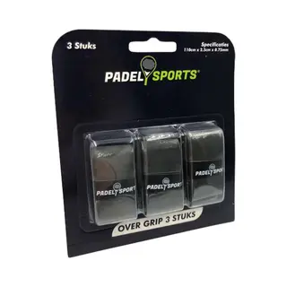 Overgrip - Grip - Griptape - Padel - Overgrip Tennis - Overgrip Padel - Racketaccessoires - Zwart - 3 Stuks - Padel Sports
