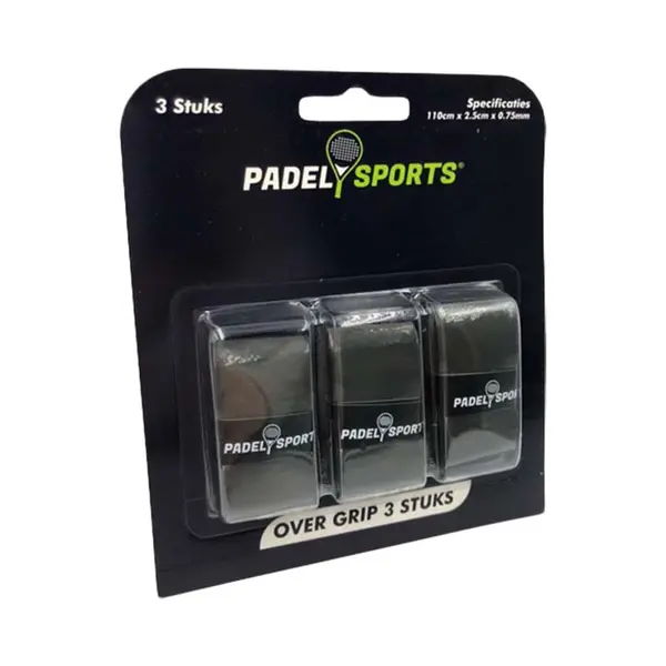 Overgrip - Grip - Griptape - Padel - Overgrip Tennis - Overgrip Padel - Racketaccessoires - Zwart - 3 Stuks - Padel Sports thumbnail