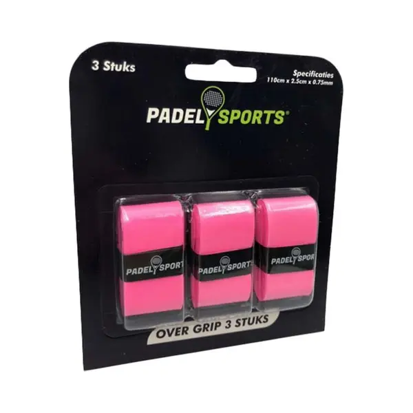 Overgrip - Grip - Griptape - Padel - Overgrip Tennis - Overgrip Padel - Racketaccessoires - Roze - 3 Stuks - Padel Sports thumbnail