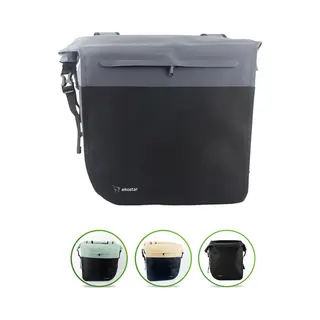 Ekostar Online Shopping Ekostar® Dubbele Fietstas Urban 46L - 100% Waterdicht - Grijs/Zwart - Roltop - Geseald - Fietstassen Elektrische Fietsen