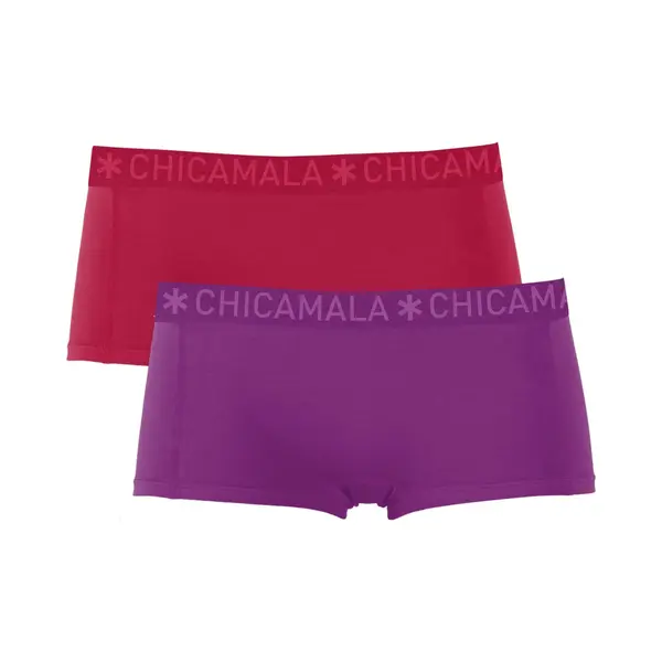 Muchachomalo Chicamala – Boxershort Meisjes – 2 Pack – Normale Lengte – Onderbroek Meisjes – Lingerie – Ondergoed – Kleding – 95% Katoen – thumbnail