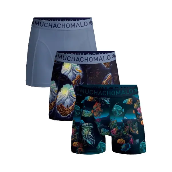 Muchachomalo – Boxershort Heren – Normale Lengte – Onderbroeken Heren – Boxershort – Ondergoed – 95% Katoen – 3 Pack – Maat L thumbnail
