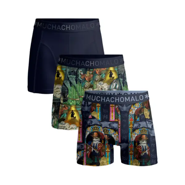 Muchachomalo Boys Boxershorts - 3 Pack - Maat 104 - 95% Katoen - Jongens Onderbroeken thumbnail