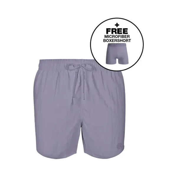 Muchachomalo Jongens Zwembroek + Boxershort - Maat 134/140 - Paars - Boys Swimshort thumbnail