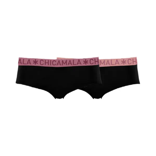 Muchachomalo Chicamala – Dames Briefs – 2 Pack - Normale Lengte – Onderbroeken Dames – Lingerie - Hipster – Ondergoed – Kleding - 95% Katoen – thumbnail