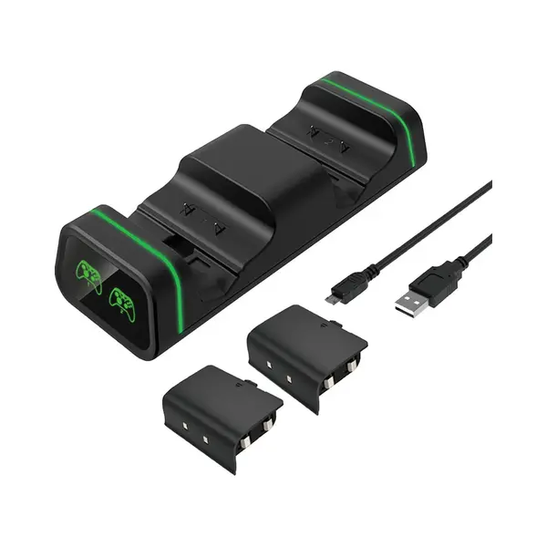 Yono Oplaadstation Geschikt Voor Xbox Controller - Oplader Met 2 Accu Battery Pack - Accessoires Series X S thumbnail