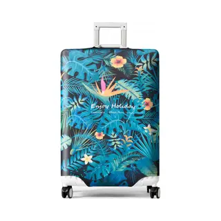Yono Kofferhoes Elastisch - Wasbare Koffer Beschermhoes - M - Tropical Blue