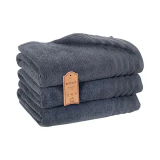 Betully ® Gibby Xl Handdoeken Antraciet - 70x140 - Set Van 3 - Badhanddoeken Hotelkwaliteit - 100% Katoen