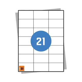 Dula Etiketten - Stickervellen A4 - 21 Stickers Per Vel - 70 X 42, 3 Mm - 10 Vel