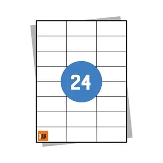 Dula Etiketten - Stickervellen A4 - 24 Stickers Per Vel - 70 X 37 Mm - 10 Vel