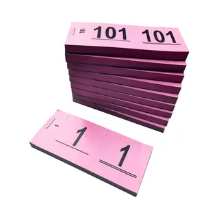 Dula Garderobennummern – Nummernblock – Pink