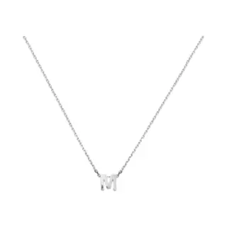 Yo&No - Ketting - Zilver - Anker - Letter M - 1, 1 Mm - 4cm - Sieraden Vrouw - Gerhodineerd - Zilver 925