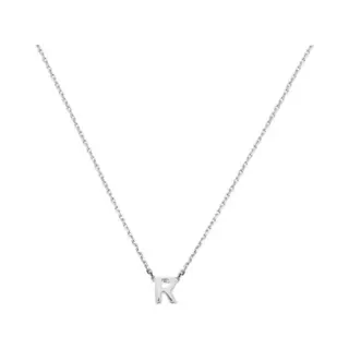 Yo&No - Ketting - Zilver - Anker - Letter R - 1, 1 Mm - 4cm - Sieraden Vrouw - Gerhodineerd - Zilver 925
