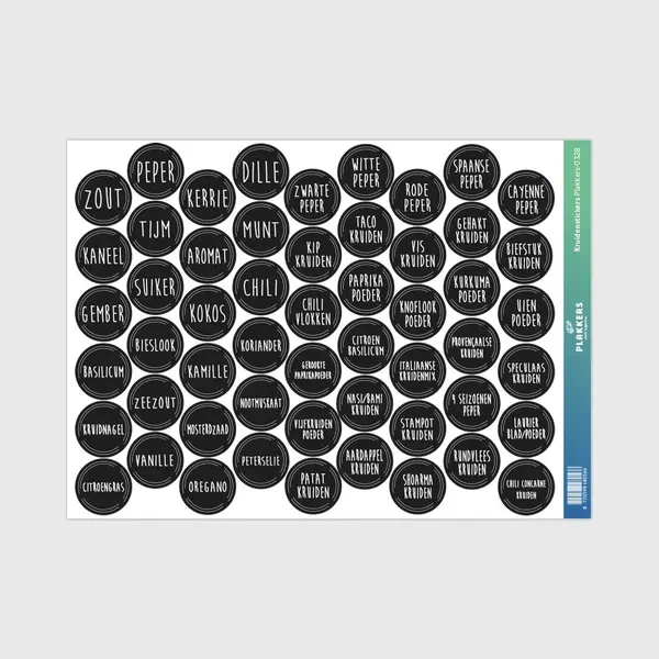 Plakkers Kruiden Etiketten Set Met 54 Stuks | Kruidenstickers | Kruiden Labels | Kruiden Stickers Voor Potjes | Nederlandse Kruidenstickers thumbnail
