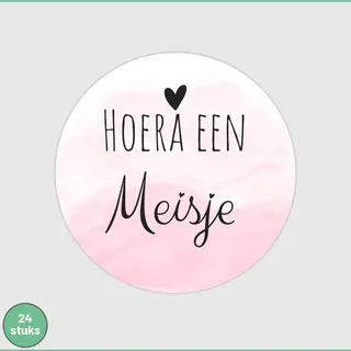 Plakkers Sluitstickers Geboorte Meisje 24 Stuks - Zelfklevende Sluitzegel Geboorte - Sluitstickers Enveloppe