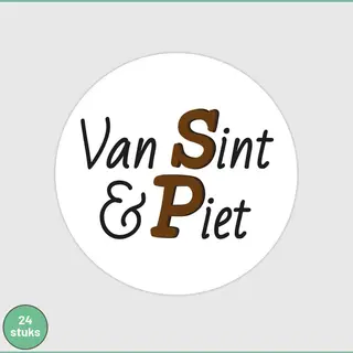 Plakkers Cadeaustickers Van Sint & Piet - 24 Stuks