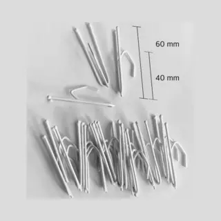 Maroyathome - Gordijnhaken - 2 Poot Shortneck- 30 Stuks - Plooihaken 60 Mm Hoog