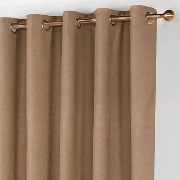 Maroyathome Lemoni - Gordijn - Verduisterend - Met Ringen - Kant En Klaar - 150 X 250 Cm - 150 Cm Breedte En 250 Cm Lengte - Licht Taupe - 1 Stuk thumbnail