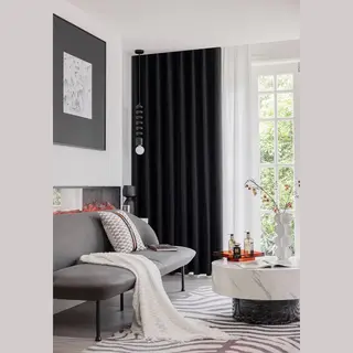Maroyathome Elsa - Gordijn - Verduisterend - Met Plooiband - Kant-en-klaar - 300X250 Cm - 300 Cm Breedte En 250 Cm Lengte - Zwart - 1 Stuk