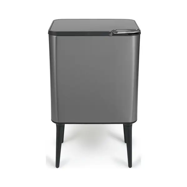 Umuzi Cleaning Push Bin Prullenbak - 36 Liter - Metal Grey - 48 X 38 X 54, 5 Cm thumbnail
