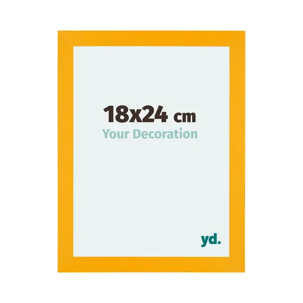 Yd. Your Decoration - Bilderrahmen 18x24 Cm - Gelb - Billderrahmen Aus Mdf Mit Acrylglas - Antireflex - 18x24 Rahmen - Mura thumbnail