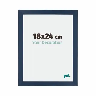 Your Decoration Fotokader 18x24 Cm - Donkerblauw Geveegd - Mdf - Mura