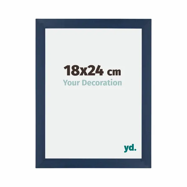 Yd. Your Decoration - Bilderrahmen 18x24 Cm - Dunkelblau Gewischt - Billderrahmen Aus Mdf Mit Acrylglas - Antireflex - 18x24 Rahmen - Mura thumbnail